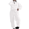 thumbnail image 1 of Birdeem Hauts à Manches Longues pour Femmes Mode Décontractée Unie Manches Longues Poches Zippées Taille Élastique Blouses Col Rond Ensembles Blouses Manches Longues pour Femmes, 1 of 6