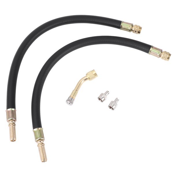 1Set 135 Grados Extensión de Válvula de Llanta de Cobre con Plástico Flexible de 300mm para Carro Motocicleta RV Camión Bicicleta