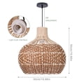 thumbnail image 2 of Arturesthome Rattan Pendant Light for Kitchen Island, Wicker Chandelier, Handmade Woven Hanging Ceiling Light Lampshade for Living Room Bedroom, 2 of 13