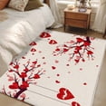 thumbnail image 4 of 3'x5' Area Rugs, Red Valentines Indoor Outdoor Area Rug for Living Room Bedroom, Red Love Heart Tree Rustic Washable Bathroom Rugs Kitchen Floor Carpet Mats Home Decor Aesthetic, 4 of 8