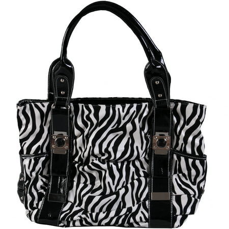 Brinley Co Womens Double Handle Zebra Pr