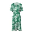 thumbnail image 4 of vigerkar Spring Summer Chiffon Midi Dresses for Women 2025 Elegant Classy Wedding Guest Flowy Dress Mint Green, XXL, 4 of 6