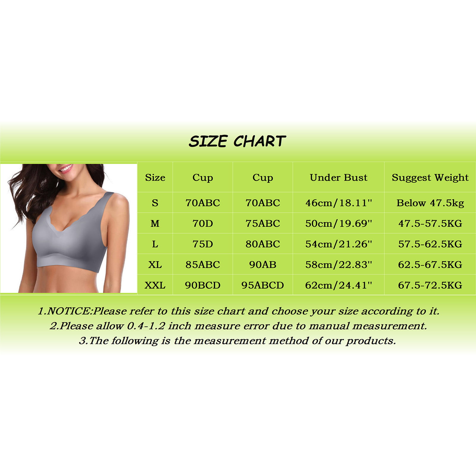 PEASKJP Supportive Bra for Women Padded Slim Fit Crop Tank Top with Built  in Bra, Gray XL