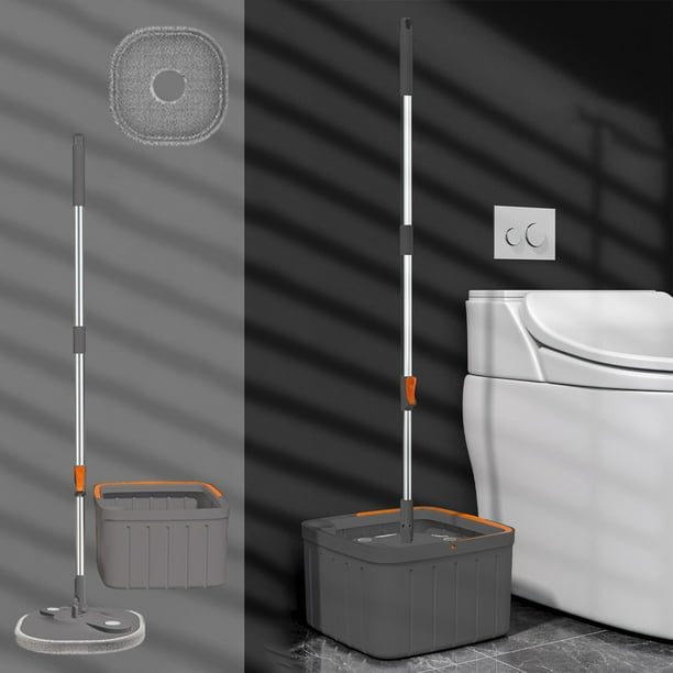 XWSHYW Trapear Juego de Trapeador y Baldea con Escuridor: Permit La Separación Automática de Aguas Residuales y Agua Limpia: Trapeador Telescópico de Acero Inoxidable, Balde de Limpieza, Trapeador pa