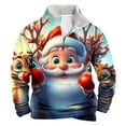 thumbnail image 1 of Sudadera sin capucha para hombre, de invierno, con cuello alto, cremallera, estampado navideño, jersey de manga larga, sudadera con capucha, blusa de poliéster para hombre, 1 of 3