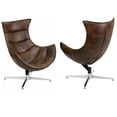 thumbnail image 2 of Fauteuil lounge rétro canadien brun brut, 2 of 3