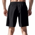 thumbnail image 4 of pstuiky Pantalones cortos para hombre, Pantalones cortos de lino con cintura elástica y botones de color liso para hombre, versátiles y a la moda. Pantalones cortos de golf, 4 of 9