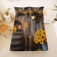 thumbnail image 5 of jejeloiu Rustic Cowboy Art Bed Sheets Kids,Western Print King Sheets For Men,4 Pieces, 5 of 6
