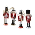 thumbnail image 1 of 4 piezas marioneta de Cascanueces de madera regalo de vacaciones favores accesorios de diseño de escena estatua de Navidad para el festival Zulema Figurita de Cascanueces, 1 of 8