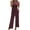 Wine, variant on IROINNID One Shoulder Jumpsuit For Women Full-Length Fashion Strap Packets Jumpsuit