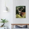 thumbnail image 3 of COMIO Canvas Wall art Animal art Deer picture Bathroom Photo Wall decoration Wildlife pictures Home decor Deer wall art Canvas photo panel Canvas print Living room Bedroom Office Wall art, 3 of 4