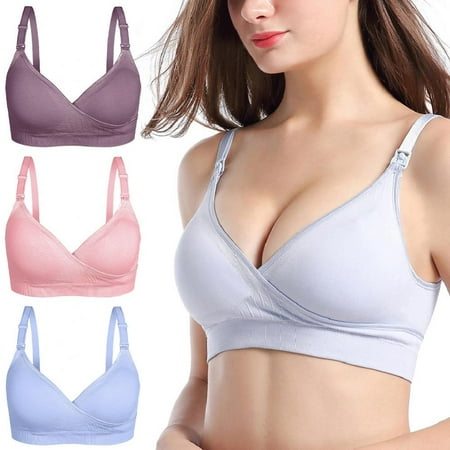 Women Maternity Nursing Bra Seamless Breastfeeding Bra Sleeping Bralette Women Full Bust Nursing Wirefree Seamless Bra
