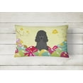 thumbnail image 2 of Carolines Treasures BB6071PW1216 Easter Eggs Poodle Black Canvas Fabric Decorative Pillow, 12H x16W, multicolor, 2 of 3