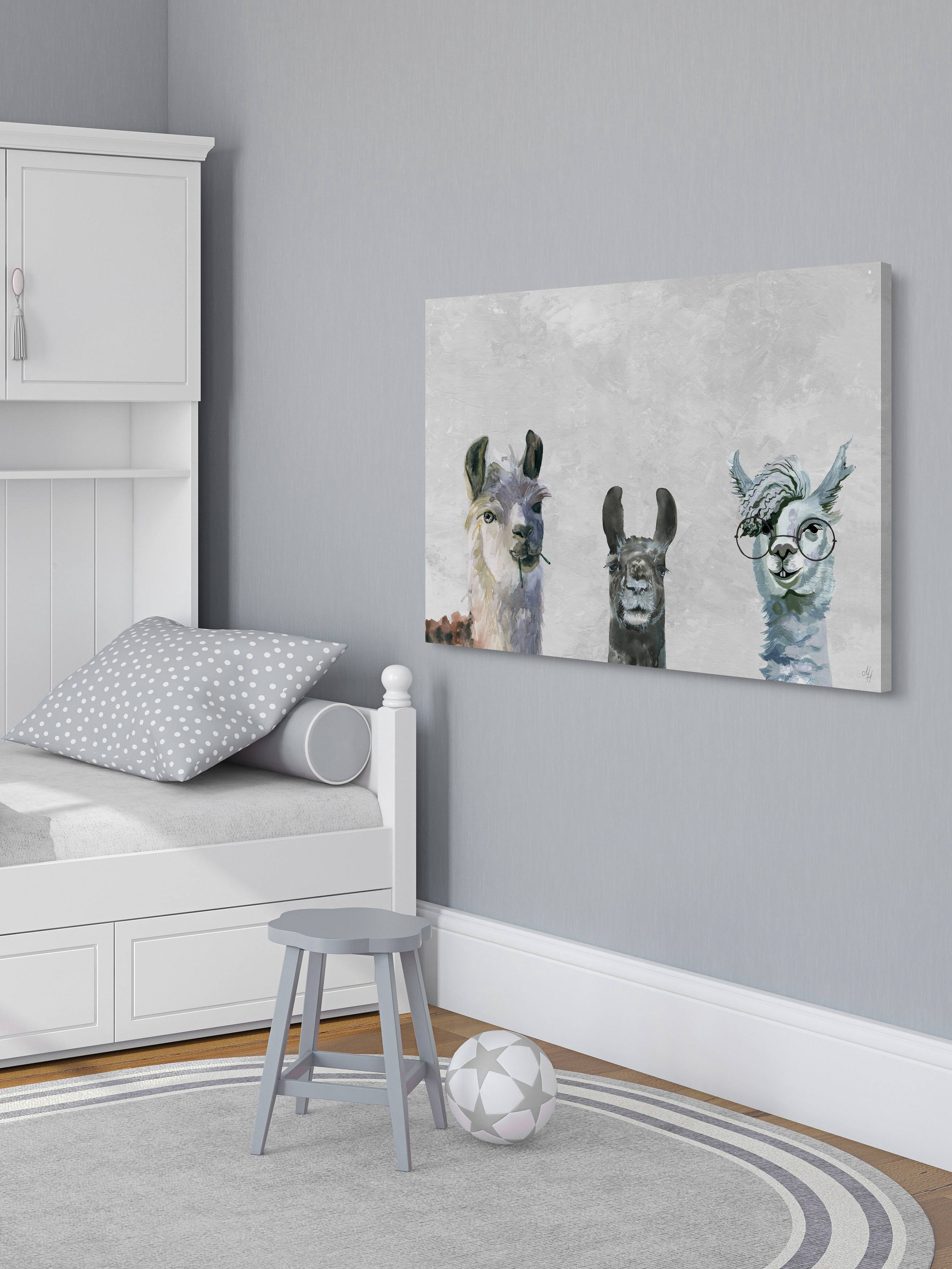 Marmont Hill Llama Squad II Canvas Wall Art