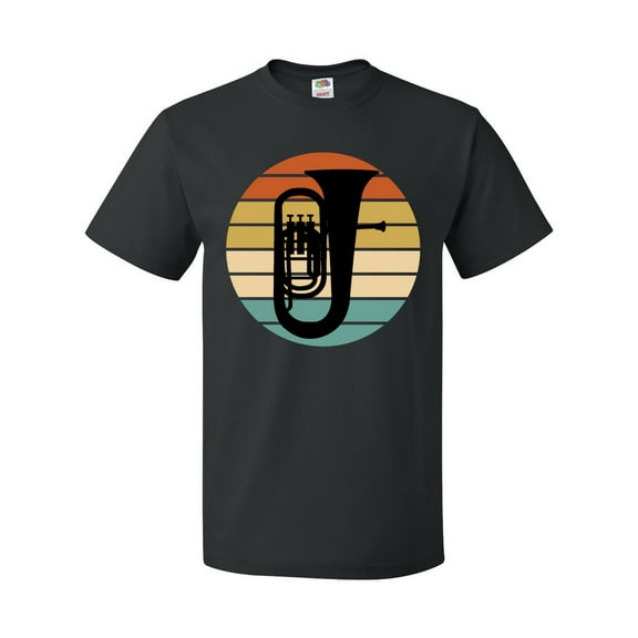 Inktastic Tuba Music Retro Sunset Silhouette T-Shirt