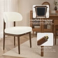 thumbnail image 5 of Hawsaiy Dining Chairs Set of 6, Upholstered Kitchen & Dining Room Chairs with Solid Wood Frame, Curved Back Side Chairs, Beige, 5 of 9