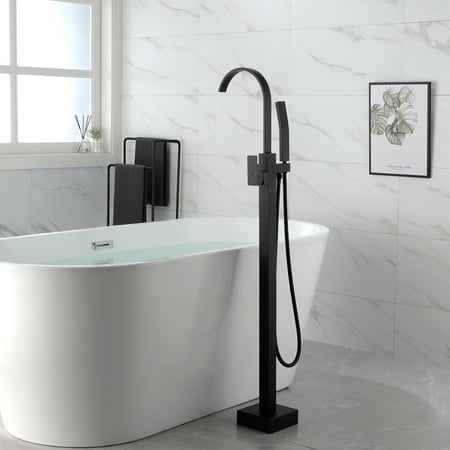 

CoSoTower Single Handle Floor Mounted Clawfoot Tub Faucet with Hand shower