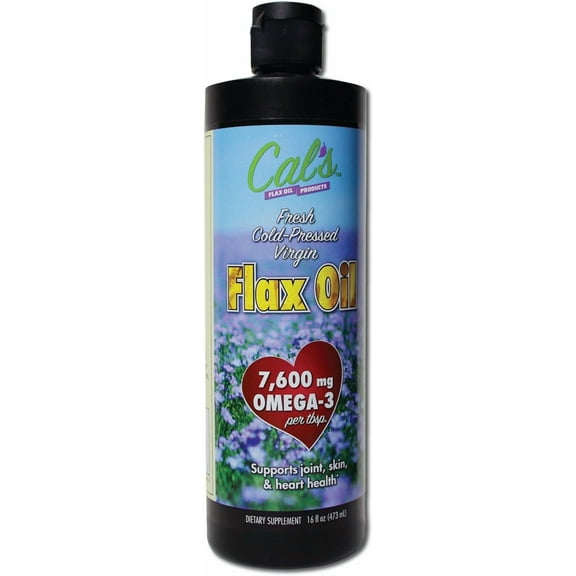 Cal's Flax Oil - Omega-3, 100% Pure Flaxseed Oil - 16 oz