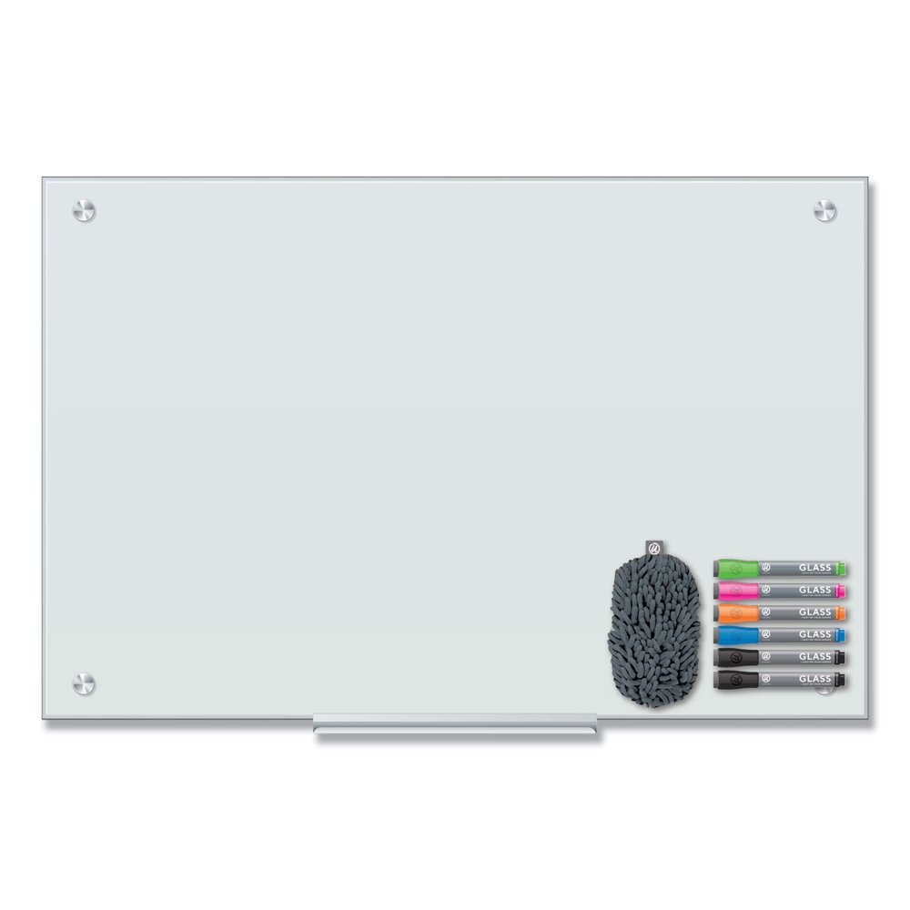 U Brands Glass Dry Erase Board Value Pack 36 x 24 White