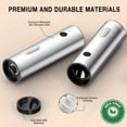 thumbnail image 6 of KORALAKIRI Electric Salt and Pepper Shakers Grinder Set with Rechargeable Base, Refillable Automatic Pepper Mill with LED Light & Adjustable Coarseness for Kitchen, Outdoor, BBQ & Gift Giving, 6 of 9