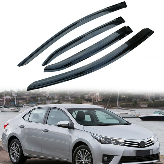 Possbay 4x For TOYOTA COROLLA E170 2014-2019 Window Visor Sun Vent Rain Guard Deflector
