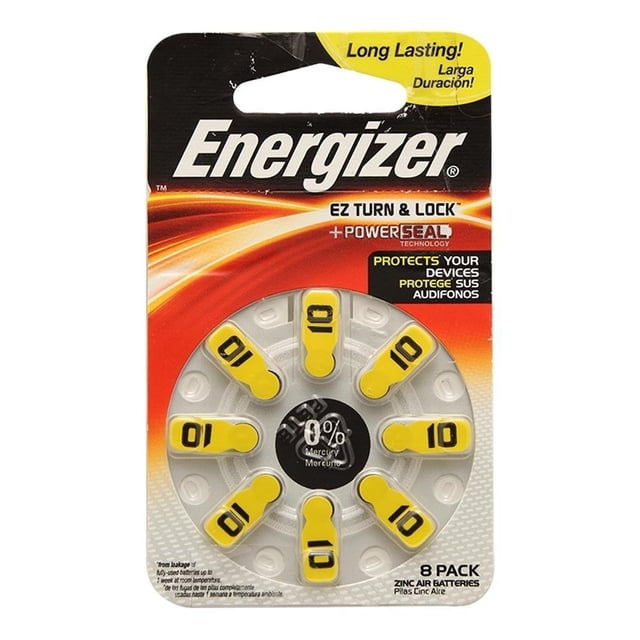 Pilas Cinc Aire Energizer EZ Turn & Lock para Audífonos 10