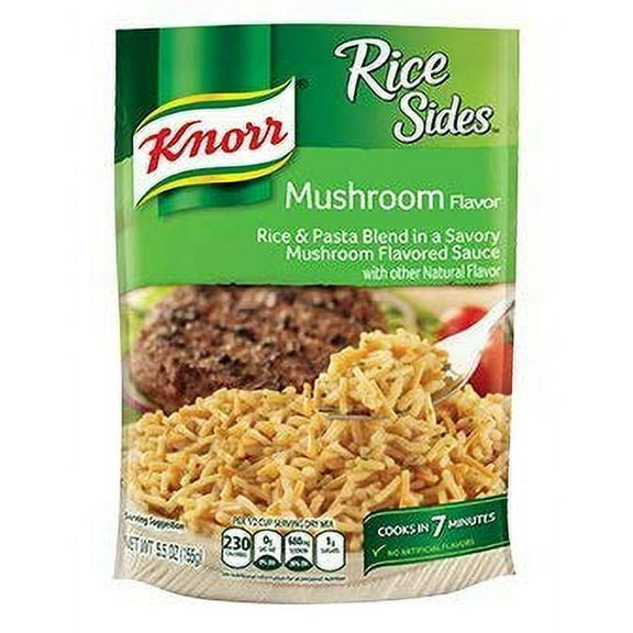 Knorr, Rice Sides, Flavor, 5.5Oz Pouch (Pack Of 6) (Choose Flavors Below) (Mushroom Rice)