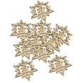 thumbnail image 1 of 10 piezas de colgantes de rodajas de madera navideñas con cuerda, recortes de madera sin terminar Copo de nieve, 1 of 9