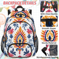 thumbnail image 2 of Herdesigns Boho Floral Backpack with Lunch Box Vintage Blossom Flowers Lightweight Large Travel Work Laptop Backpacks Set Casual Daypacks, 2 of 8