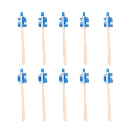 

Grinder Brush 10PCS Triple Side Soymilk Machine Cleaning Brushes Plastic Handle Juicer Food Processor Brushes (Blue)