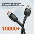thumbnail image 5 of Toocki 6A Cable USB tipo C para Xiaomi POCO Samsung Huawei 100W cargador de carga rápida Cable de datos USB C Cable tipo C para Realme OPPO, 5 of 5