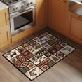 thumbnail image 3 of Country Patch Plaid Bathroom Rug Washable 2x3 Entryway Rug Non Slip Brown Farmhouse Retro Bear Deer Cabin Front Door Mat Low Pile Indoor Doormat Throw Floor Carpet for Kitchen Bedroom Entrance, 3 of 8