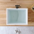 thumbnail image 4 of MEDUNJESS 35" Freestanding Soaking Acrylic Bathtub, Rectangular-Shape Soaking Hot Tub with Built-in Seat and Drain, White, 4 of 6