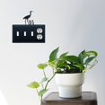 thumbnail image 2 of Triple Switch and Duplex Outlet Cover with Heron Bird Accent, Black, 2 of 2