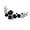 Black, variant on Walbest Universal Car Vehicle Hood Delicate Flowers Reflective Decals Sticker Decoration
