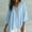 Light Blue, variant on Gamivast V Neck Blouses for Women 3/4 Batwing Sleeve Flowy Shirts Casual Oversized Loose Fit Tunic Tops Lightweight Comfy Basic Tees for Summer Fall Vacation White S