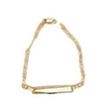 thumbnail image 2 of 14k Tri Color Valentino 3.5mm ID Bracelet 7.25", 2 of 2