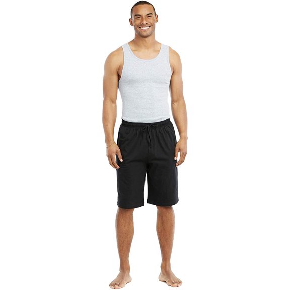 Cottonbell Men's & Unisex Casual Cotton Knitted Pajama Shorts Loungewear with Drawstring