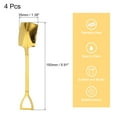 thumbnail image 2 of 4Pack 6" Mini Shovel Spoon Stainless Steel Coffee Spoon Dessert Spoons, Gold, 2 of 7