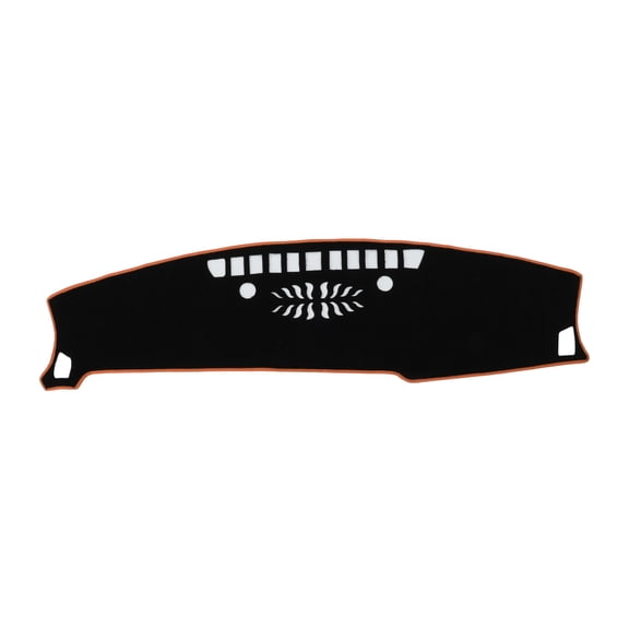 Unique Bargains Dashboard Cover for Kia Seltos 2024-2025 without Hud Dash Cover Mat Carpet Center Console Dash Cover Mat Polyester Black Orange 1 Pcs
