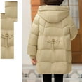 thumbnail image 6 of Sevevn Coats for Women Women's Winter Casual Loose Fashion Color Pocket Zippered Tops Reversible Long Cotton Coat Gift for Girls, 6 of 9