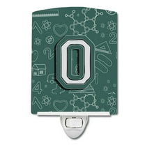 Caroline's Treasures CJ2010-OCNL Letter O Back to School Initial Ceramic Night Light, 6x4x3", multicolor