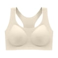 thumbnail image 2 of Jinhomg Women's Everyday Bras, Wireless Wide Strap Sports Bra for yoga, workouts and daily wear, Pull-On Closure, Solid No Print, Wide Strap Support White M, 2 of 7