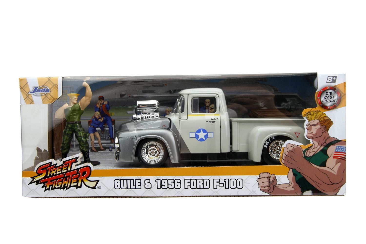 "Street Fighter 1:24 - Pickup Ford F100 1956 avec Figurine Guile"