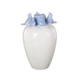 thumbnail image 6 of DecMode 13" Bird White Ceramic Vase with Blue Accents, 6 of 9