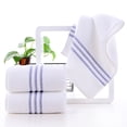 thumbnail image 1 of Nvzi 1 pieza de toallas de baño de algodón puro, uso multipropósito como baño, fitness, deportes, maneja varias situaciones sin esfuerzo. 13,78 x 29,53 pulgadas (blanco), 1 of 5