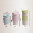 thumbnail image 2 of 350/450/550ml Wheat Fiber Double-Layered Insulation Straw Coffee Cup Travel Leakproof Gift Mugs, 2 of 5