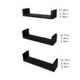 thumbnail image 4 of Abrihome Black Floating Wall Shelves 3-Tier, Home & Office Decor, 4 of 6