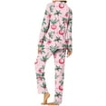 thumbnail image 5 of Tnhcen Holiday Women’s Christmas Print Pajama Set Long Sleeve Button Front Pajamas Soft Elegant Sleepwear Pjs Homewear S-3XL, 5 of 7