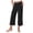 Black, variant on Capri Women Wide Leg High Waisted Trendy Summer Pocket Cropped Loose Straight Leg Capris Pants Red for Size XXL